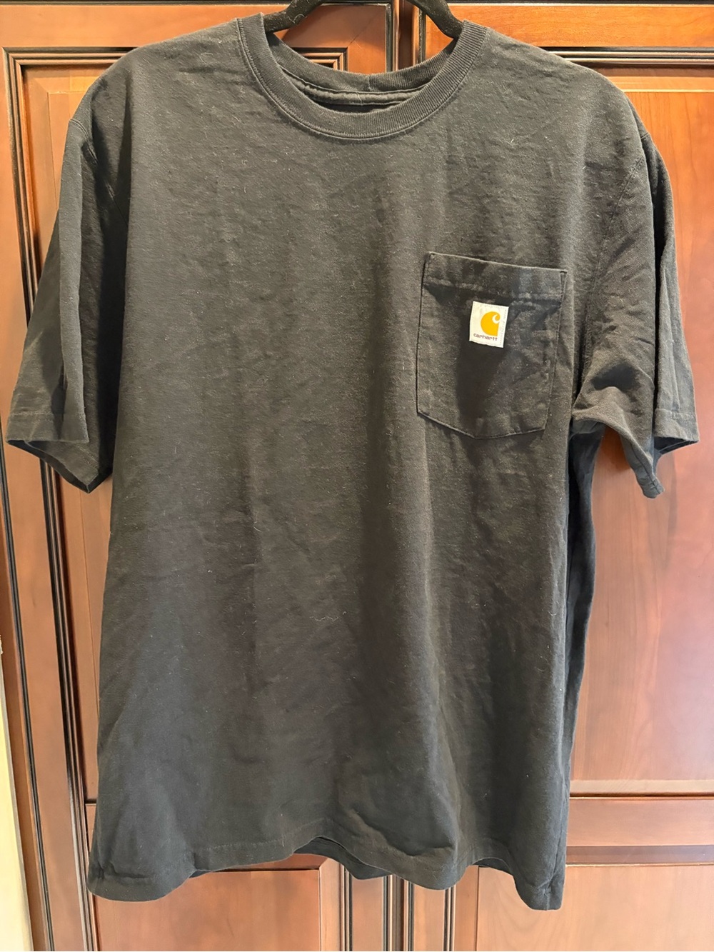 Carhartt Black Short-Sleeve Loose Fit Pocket Tee - M